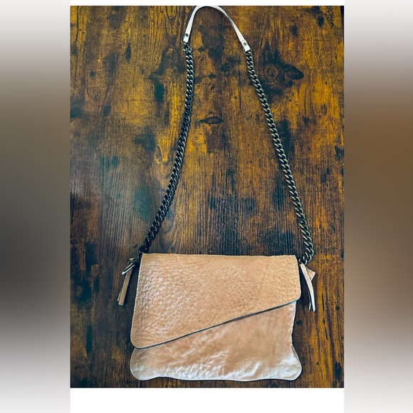 Maxon Collection Dusty Rose Leather Flap Crossbody Bag Made in Italy - Picture 10 of 10